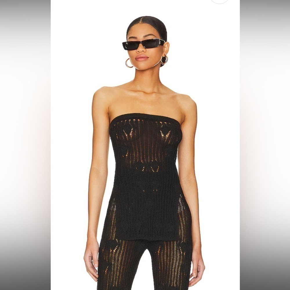 NBD from Revolve Astra Knit Tube Top in Black